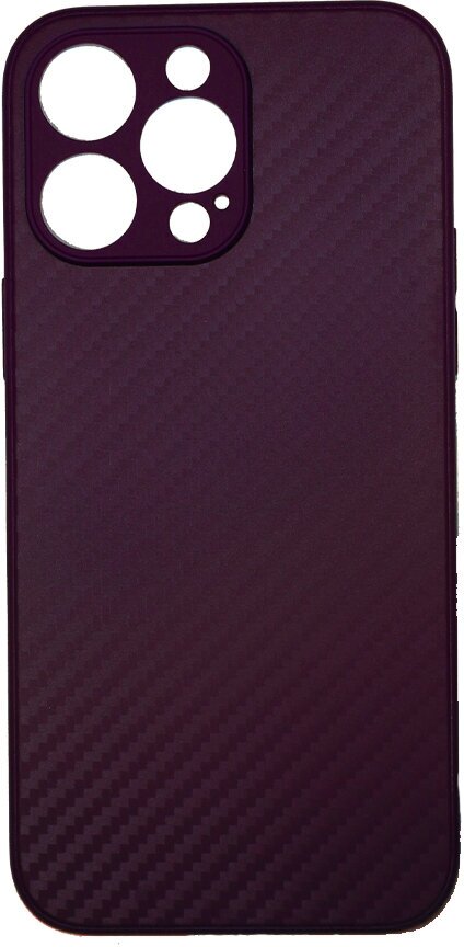 Чехол силиконовый для Apple iPhone 12 Pro, фиолетовый карбон
