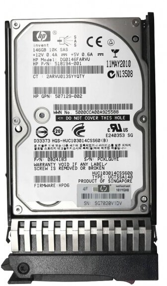 Жесткий диск HP DG0146FARVU 146Gb SAS 2,5" HDD