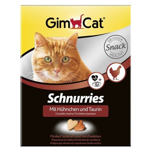Лакомство для кошек  GimCat Schnurries Лакомые сердечки, 420 г птица