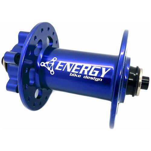 втулка передняя energy fh530 boost 28h 110х15mm синяя Втулка передняя Energy FH603, 32H, 100х9QR/15mm, синяя