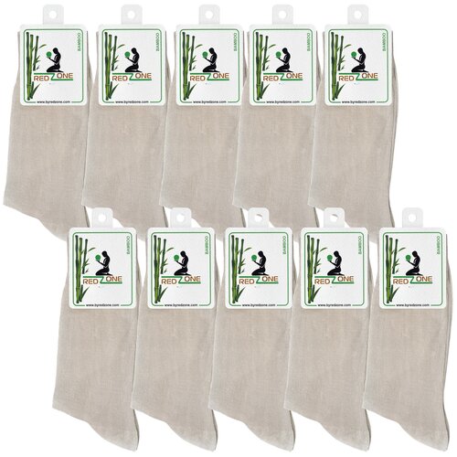 фото Носки redzone мужские, комплект носков - 10 пар, бамбук, светло-серые, р. 42-45