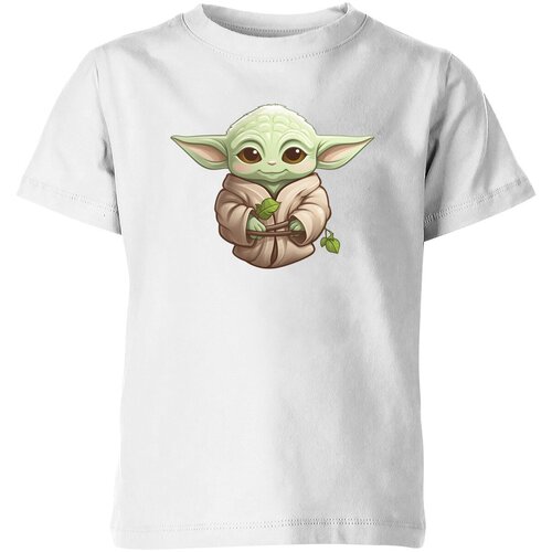 стикерпак baby yoda meme Футболка Us Basic, размер 10, белый