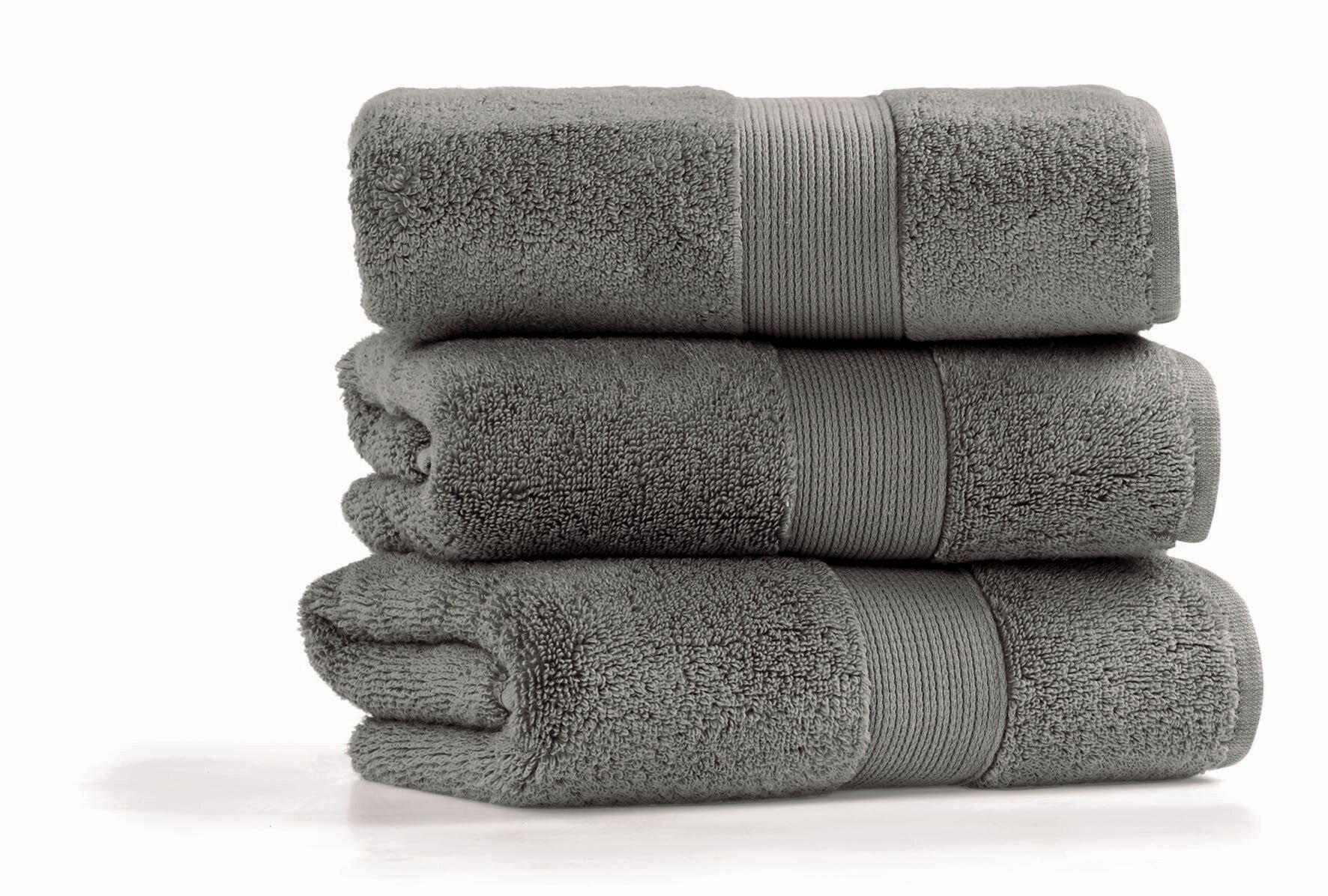 Полотенце махровое/ Полотенце из хлопка и модала Alston 70*140 см темно-серый (dark gray)