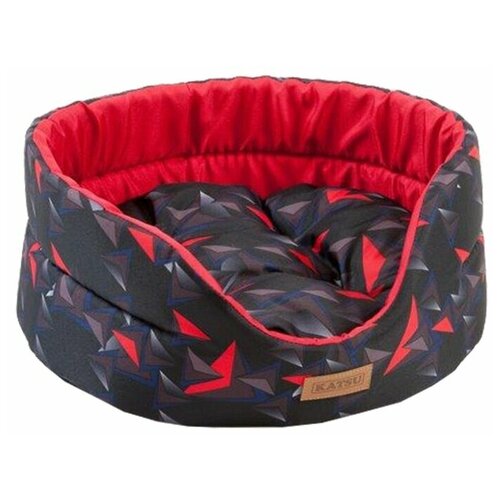 Katsu Yohanka shine / Лежак Катсу для животных Геометрия Красный 4) 58х52х20 см