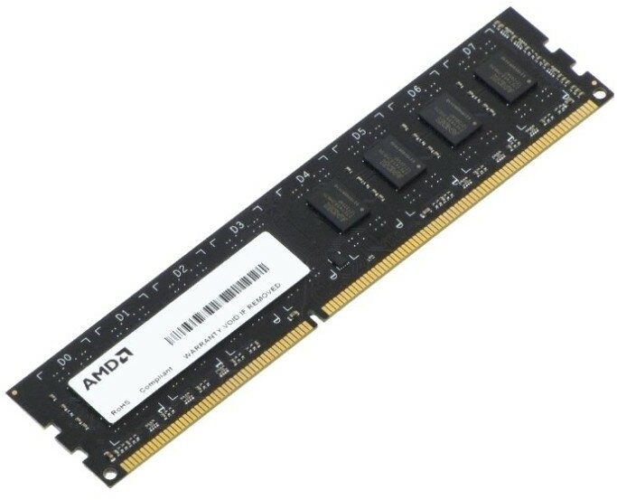 Память DDR3 4Gb 1333MHz AMD R334G1339U1S-U R3 Value RTL PC3-10600 CL9 DIMM 240-pin 1.5В Ret