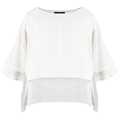 Блуза  Andrea Ya'aqov, короткий рукав, размер m, белый