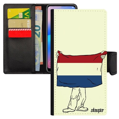 фото Чехол-книжка на мобильный galaxy s8, "флаг голландии с руками" туризм страна utaupia