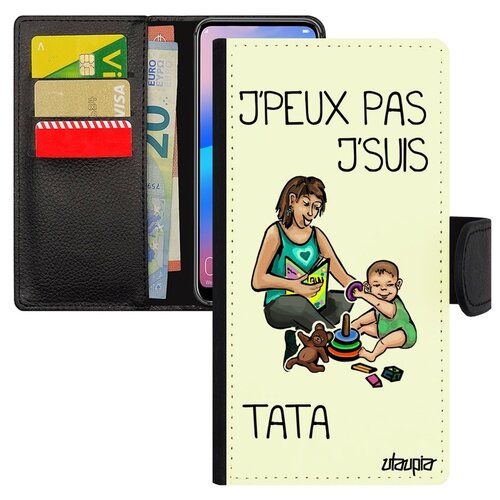 фото Чехол книжка на мобильный p20 lite, "не могу - стала тетей!" пародия комикс utaupia