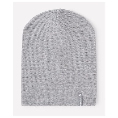 фото Шапка crockid размер 50-52, светло-серый меланж