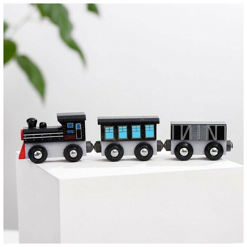 Паровоз и два вагона Магнитные 3 75 19 см 1214₽