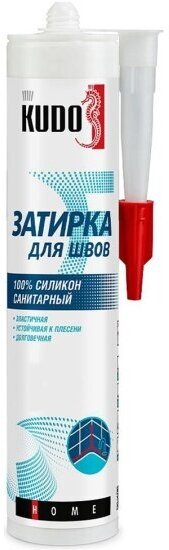 Герметик-затирка силиконовый Kudo Home KSK-165, санитарный, антрацит, 280 мл