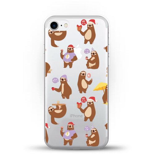 фото Силиконовый чехол узор из ленивцев на apple iphone se (2020) andy & paul