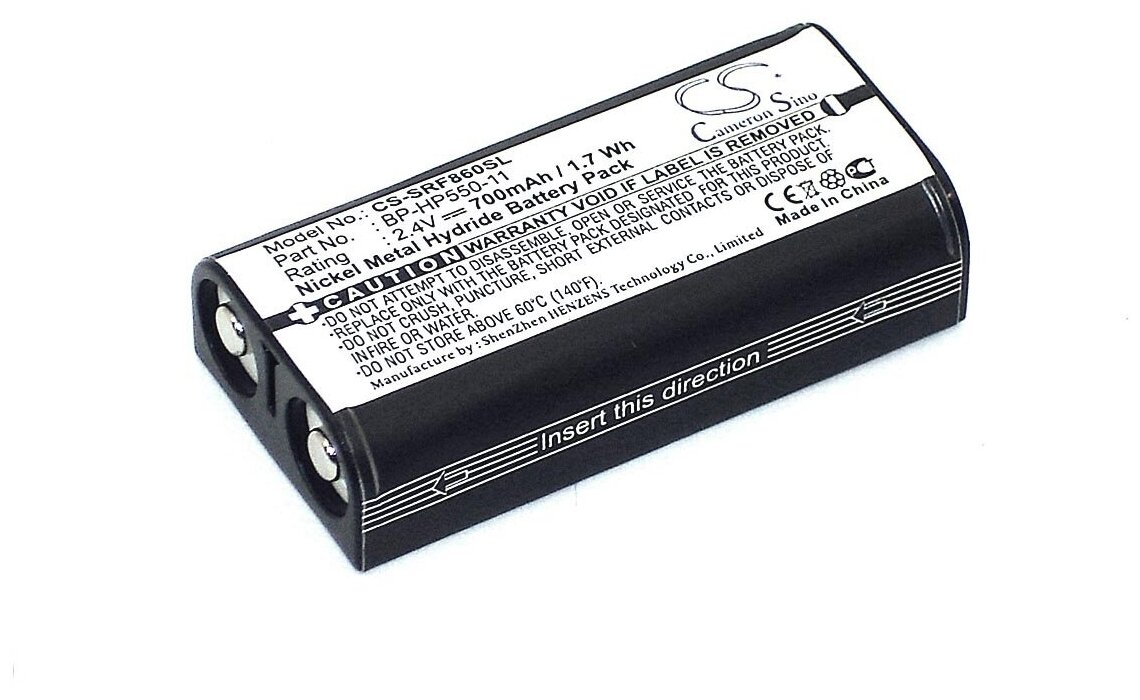 Аккумуляторная батарея CameronSino CS-SRF860SL для Sony BP-HP550-11 2.4V 700mAh 1.68Wh арт 075390