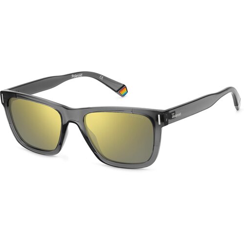 фото Солнцезащитные очки polaroid, прямоугольные, поляризационные, с защитой от уф, серый