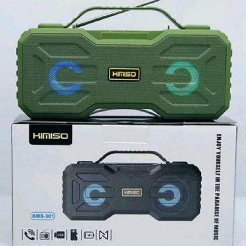 Портативная колонка KIMISO KMS-301 Bluetooth, AUX, USB, MicroSD, FM, зеленый