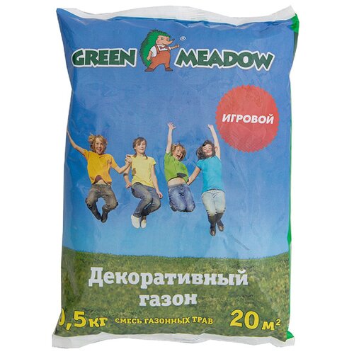 GREEN MEADOW Игровой газон, 0,5 кг, 0.5 кг газон green meadow powerseed быстрый ремонт 1 кг