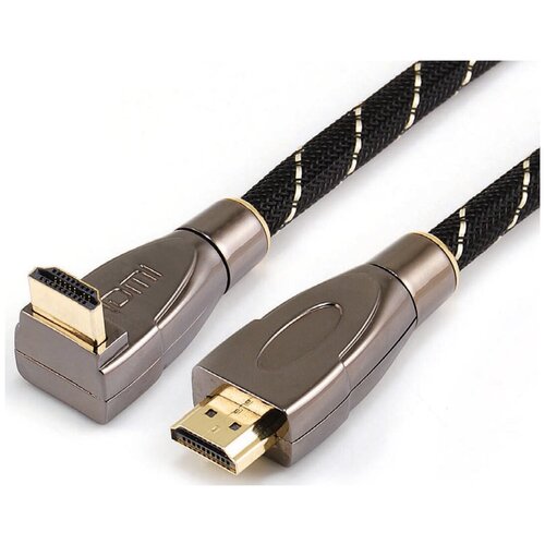 Кабель HDMI 7м Wize WAVC-HDMIRA-7M круглый черный кабель wize hdmi wavc hdmi8k 3m v 2 1 19m 19m 8k 120hz 60hz 4k 144hz 120hz 4 4 4 earc hdcp 2 3 edid hec cec ddc 30 awg ультравысокоскоростной позол разъемы 24 карат черный 3м wavc hdmi8k 3m