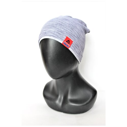 фото Шапка бини ajs, размер 48-50, серый