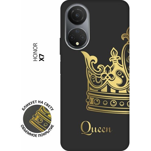 Матовый чехол True Queen для Honor X7 / Хонор Х7 с 3D эффектом черный матовый чехол true king для honor x7 хонор х7 с 3d эффектом черный