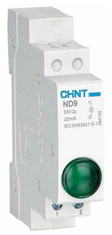 CHINT Индикатор ND9-1/w белый , AC/DC230В (LED)