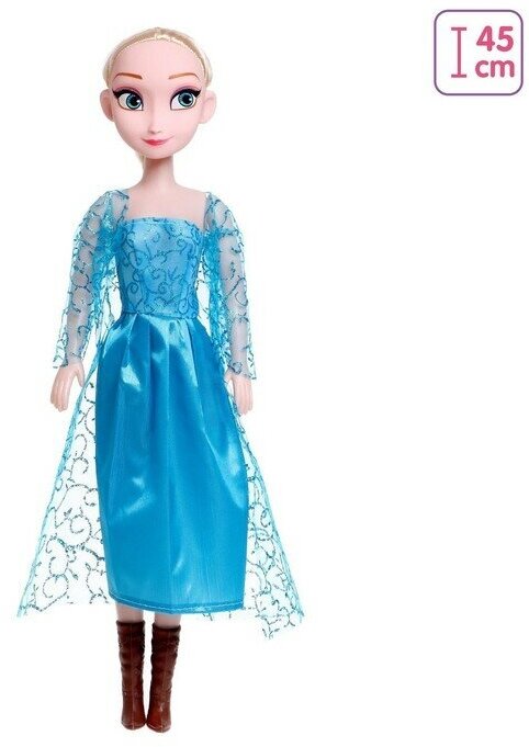 Кукла ростовая «Сказочная принцесса» в платье, звук, высота 45 см, микс