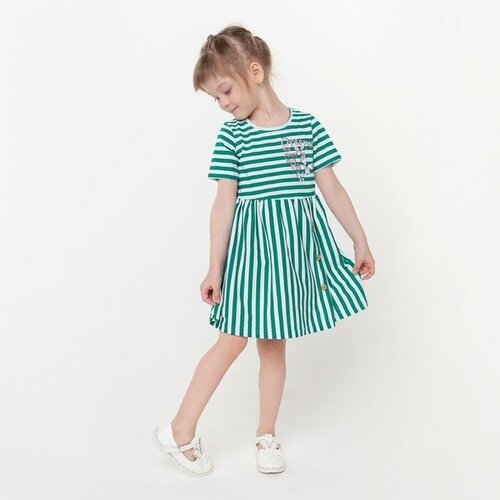 фото Платье для девочки, цвет бирюзовый, рост 116 см ивашка