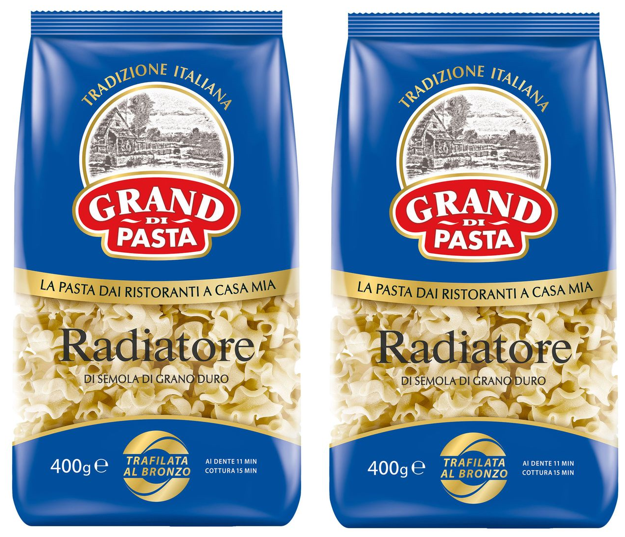 Макаронные изделия Grand di Pasta RADIATORE, 400 г 2 пачки
