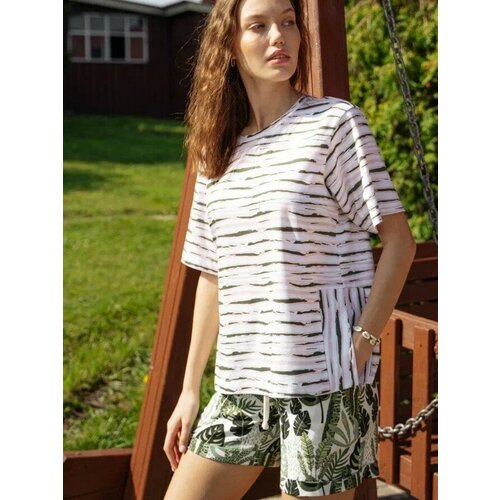 Футболка MELADO, хлопок, размер 54, мультиколор