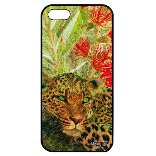 фото Чехол на смартфон apple iphone 5 5s se, "леопард" ягуар африка utaupia