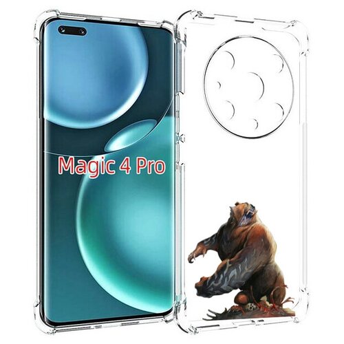 Чехол MyPads Медведь-жестокий для Honor Magic4 Pro / Magic4 Ultimate задняя-панель-накладка-бампер