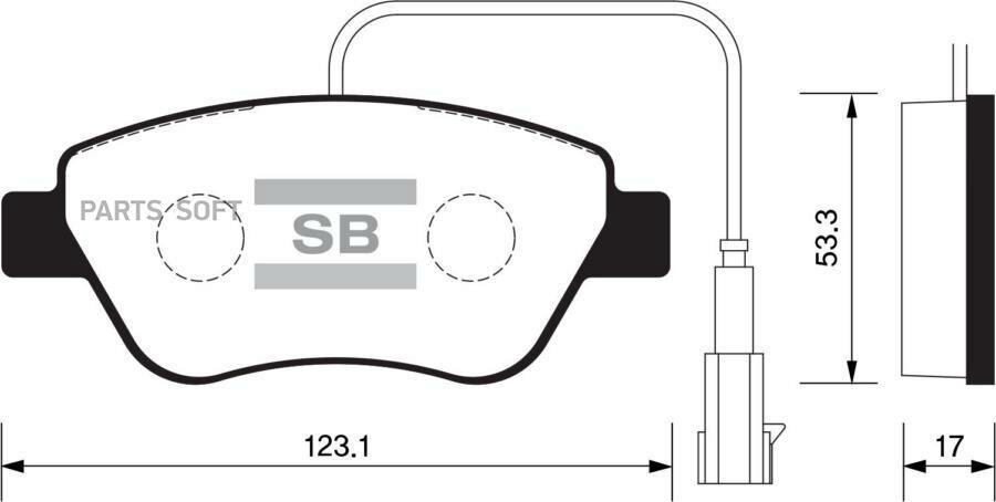 Колодка торм. Fiat Albea Bravo перед. Sangsin SP1201