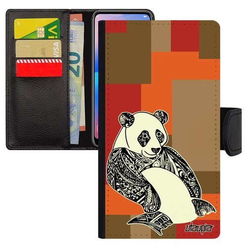 фото Чехол книжка на телефон iphone 8, "панда" бамбук большая utaupia