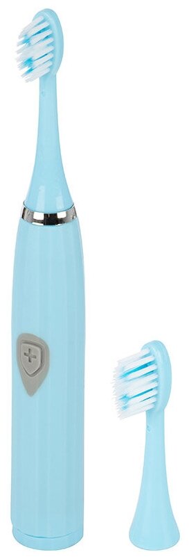 Зубная щётка электрическая, с дополнительной насадкой, цвет голубой