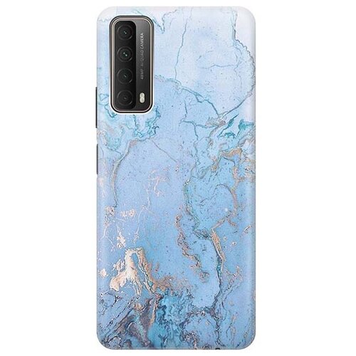 Чехол - накладка ArtColor для Huawei P Smart 2021 с принтом Голубой мрамор чехол накладка artcolor для huawei p smart 2021 с принтом старинный амстердам