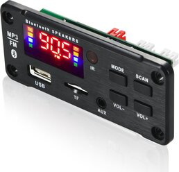 Модуль MP3, Bluetooth 5.0 , JX-916BT c пультом и шлейфами 12V 2*25W ,усилитель собран на микросхеме: CS86552E USB/TF/линейный вход/FM/ FLAC