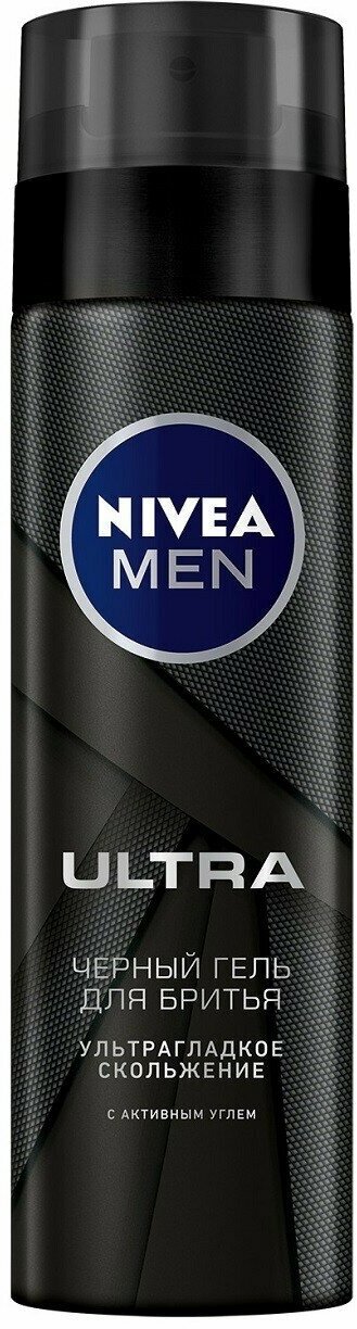 Гель для бритья NIVEA ULTRA черный, с активным углем