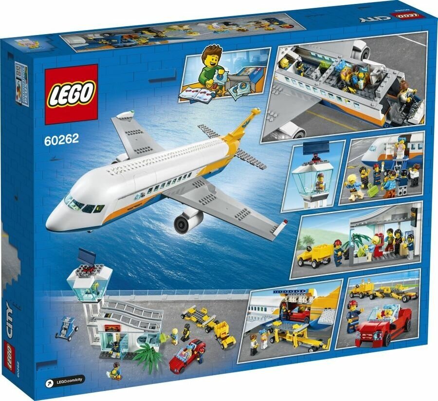 Конструктор Lego City 60262 Пассажирский самолёт (тип: классический, материал: пластик, возраст: от