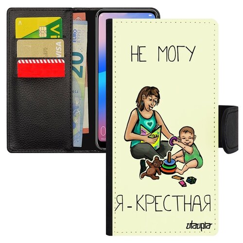 фото Чехол-книжка на мобильный samsung galaxy a10, "не могу - стала крестной!" мать шутка utaupia