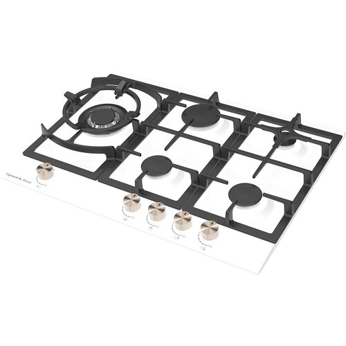 Варочная панель газовая Zigmund Shtain G 147 W бел 5 конф решётки чугун Турция 2781500₽