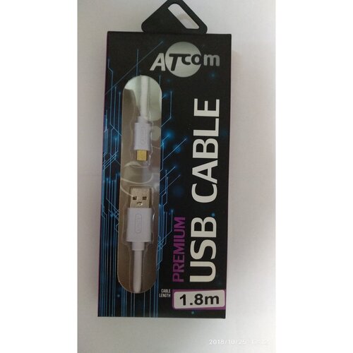 Кабель USB 2.0 Тип A - B micro Atcom AT9073 1.8m кабель usb 5 m am