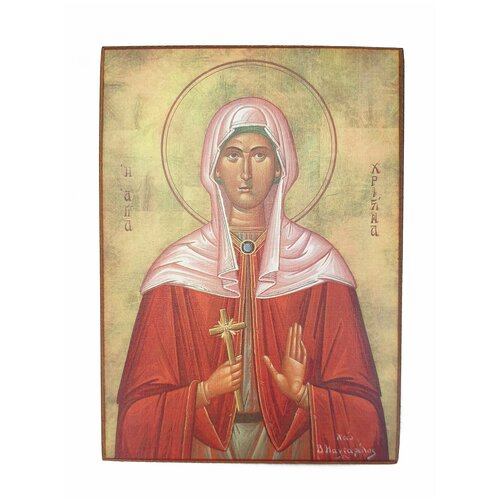 Икона Христина, размер иконы - 15x18