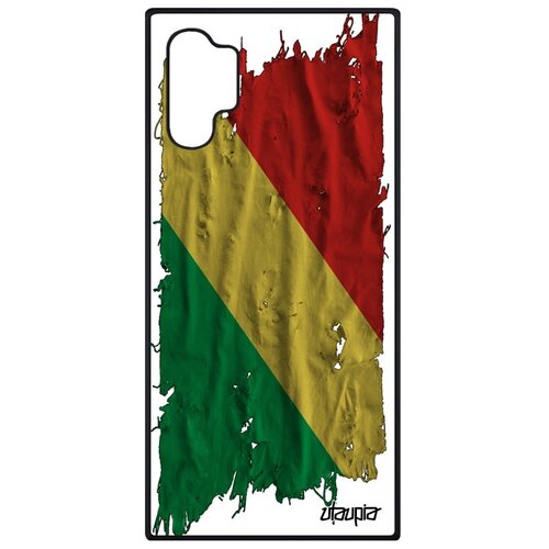фото Чехол на galaxy note 10 plus, "флаг конго браззавиль на ткани" патриот государственный utaupia