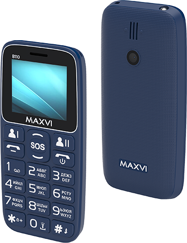 Телефон MAXVI B110, 2 SIM, синий