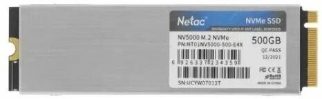 Накопитель SSD Netac NV5000 500Gb (NT01NV5000-500-E4X) - фото №12