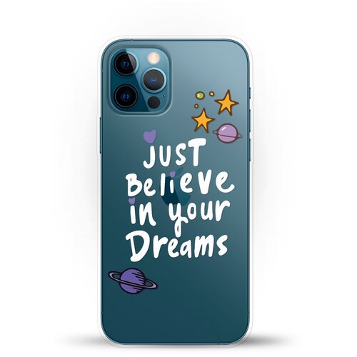 фото Силиконовый чехол just believe на apple iphone 12 pro max andy & paul