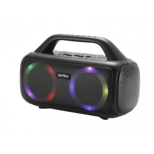 Портативная колонка Perfeo HEXAGON PF D0050 50Вт Bluetooth FM AUX USB TWS Черный 464000₽