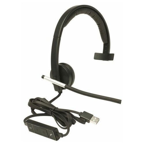 Гарнитура Logitech H570e, для компьютера, накладные, черный [981-000571]