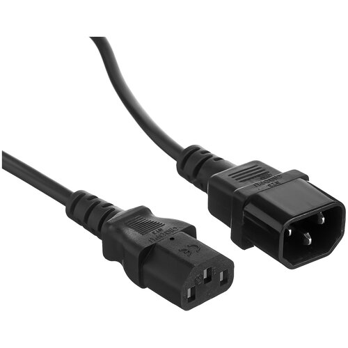 Кабель ExeGate IEC 320 С13 - IEC 320 С14 (EP280624RUS), 1.8 м, черный кабель exegate iec 320 с13 iec 320 с14 es280991rus 5 м черный