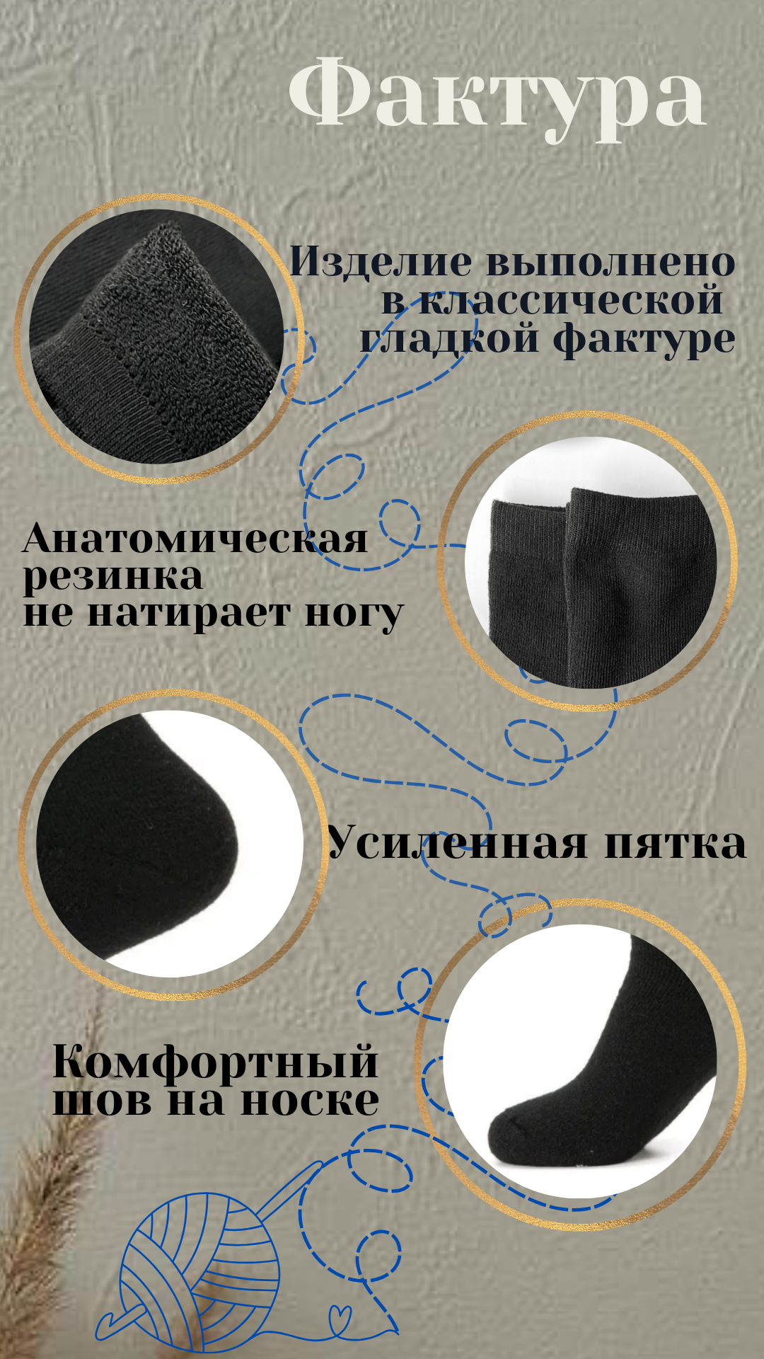 Термоноски DMDBS Термоноски мужские, утепленные, собачья шерсть DMDBS, комплект, 3 пары, размер 41-47, темно-серый — фото 1