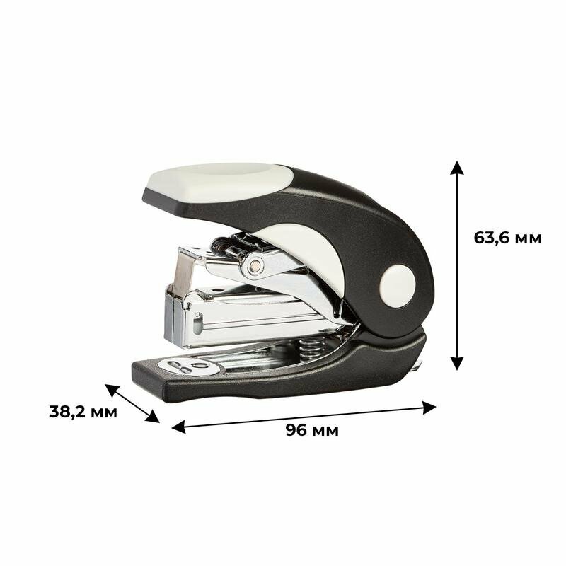 Степлер -мини комус 6116 Light-Force N24/6 до 20л, энергосберег, антист, черн, 162713